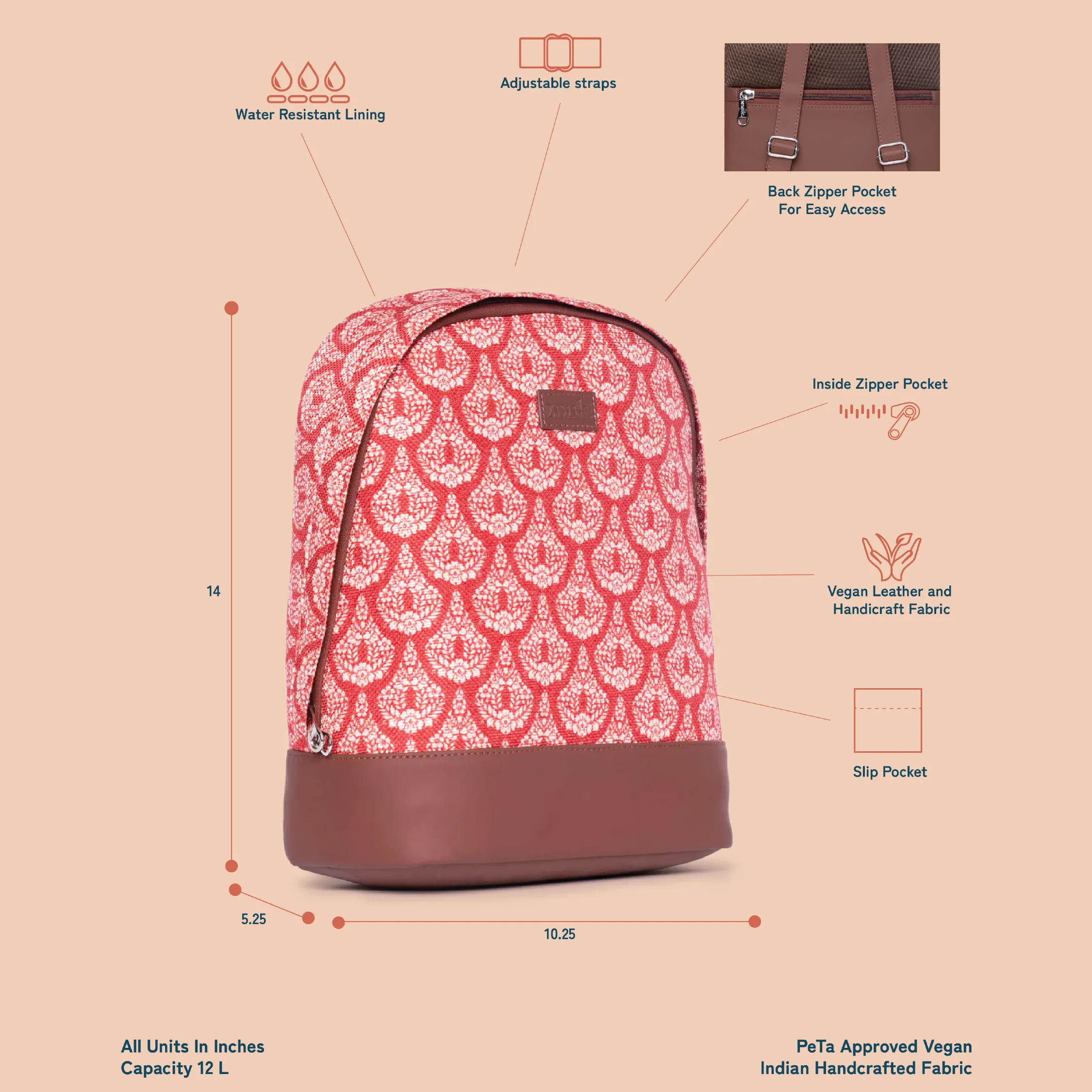 Chanderi Phool Dome Daypack