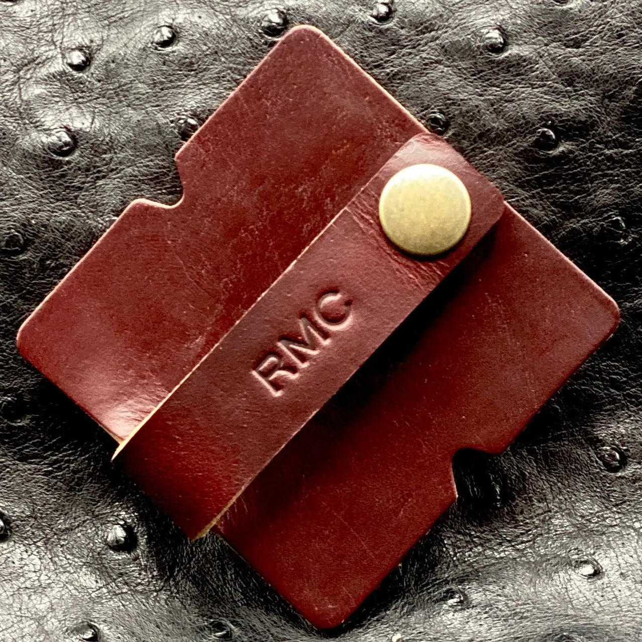 Earbud Cord Keeper Organizer in Horween Leather-Personalized and Made to Order