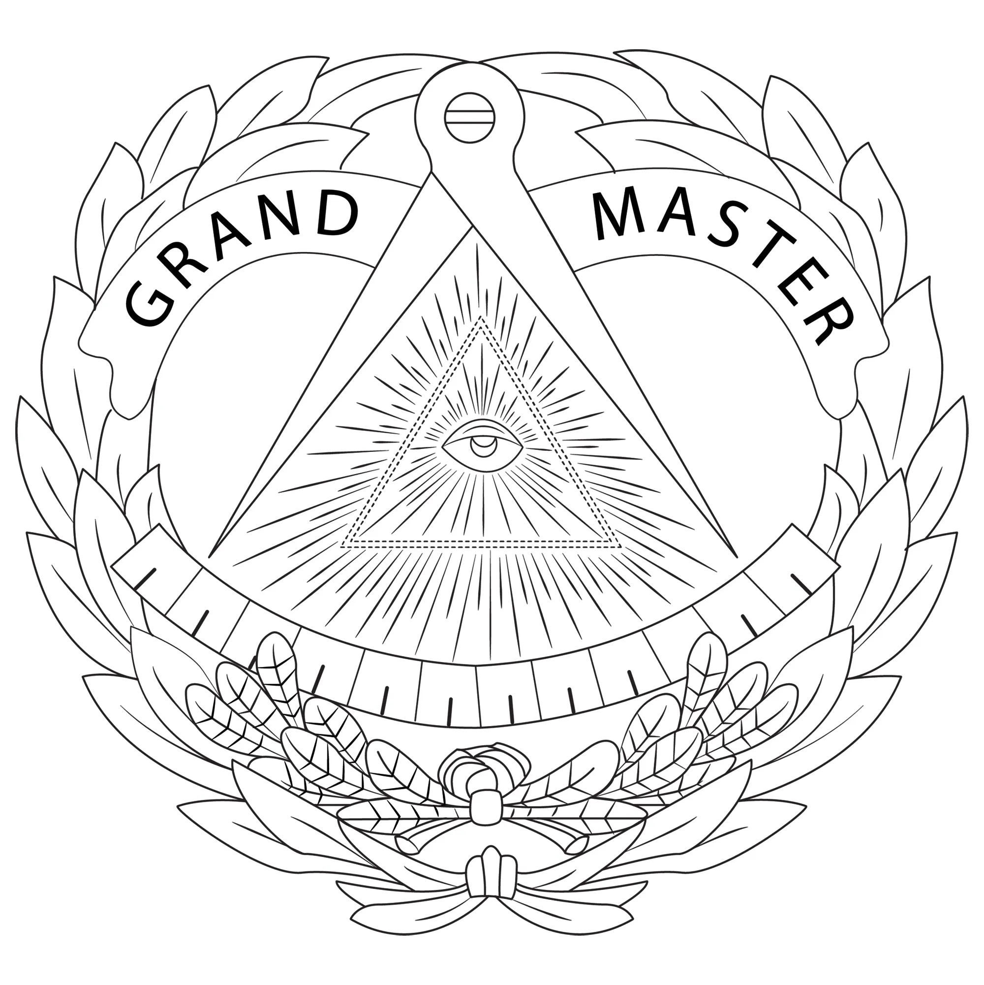 Grand Master Blue Lodge Briefcase - Brown Leather