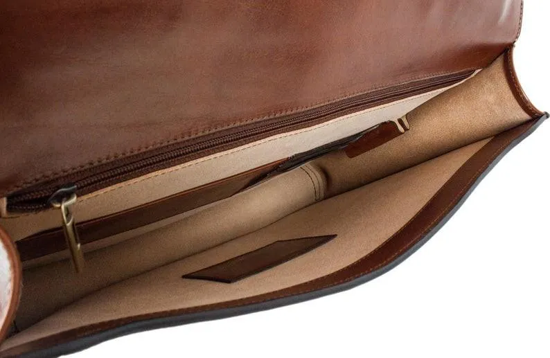 Grand Master Blue Lodge Briefcase - Brown Leather