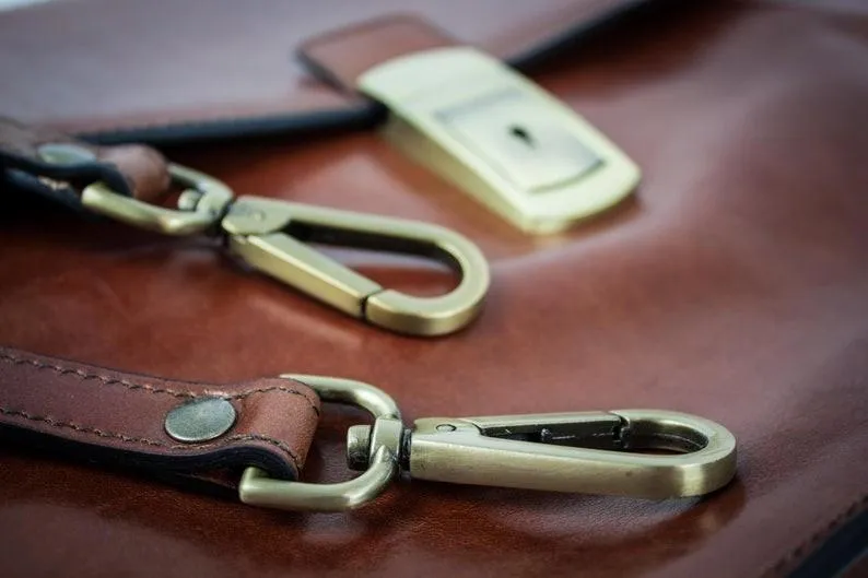 Grand Master Blue Lodge Briefcase - Brown Leather