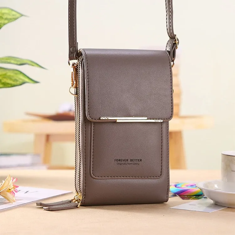 Womens Wallet Touch Screen Cell Phone Shoulder Strap Crossbody Bag